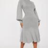 New Size M Aquarius Mermaid Sweater Midi Dress - Heather Grey