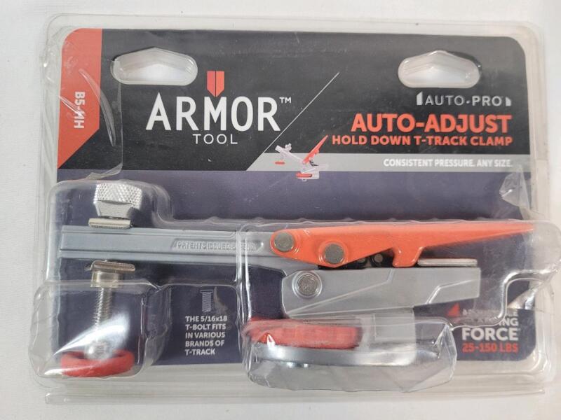 New - Armor Tools Auto-Adjust Hold Down T-Track Clamp , Adjustable Clamping Force 25-140lbs .