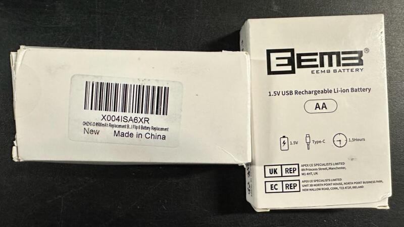 2 Battery Sets, Includes OHZHAO 8500mAh Battery Replacement and 4x1.5v USB Rechargeable AA Batteries
