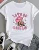 New Size Large Women's Western Cowgirl Graphic T-Shirt - Let's Go Girls Design with Pink Cowboy Hat & Boots, Casual Crew Neck Short Sleeve Top 95% Polyester 5% Elastane Machine Wash stock photos added - 3
