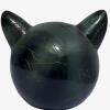 Modern Black Cat Head Statue Elegant Marble-like Glossy Resin Sculpture with Golden Eyes & Black Marble Texture Approximately 3.15 x 3.15&rsquo;&rsquo; stock photos added - 4