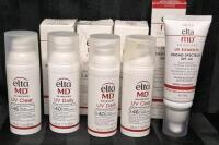 [See Desc] 5&times; ELTA MD UV Daily Broad Spectrum SPF 40, 44 & 46 Face Sunscreens, Moisture Boost for Dry & Combination Skin with Hyaluronic Acid + Transparent Zinc Oxide Finish & Calms and Protects Skin Prone to Acne & Rosacea 48g & Tinted UV Elements 57g - 