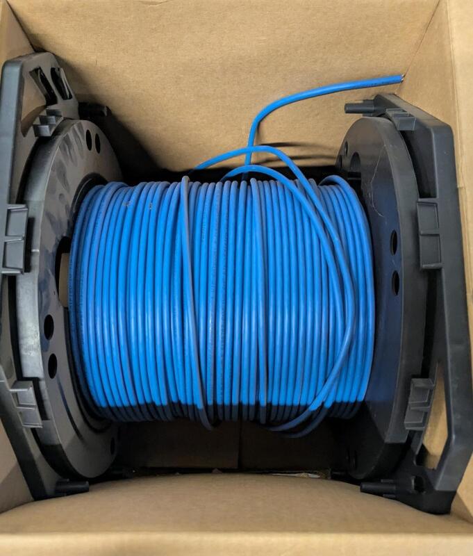 Up to 1000ft of Panduit Plenum Cat 6 Cable. Original Label says 1000 feet. Unable to tell how much remains.