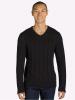 New sz Large Men's George Drop Needle V-Neck Sweater Black