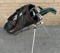 11 Golf Clubs with Bag, Includes Irons (3-9, SW, PW), 5 Wood, and Putter