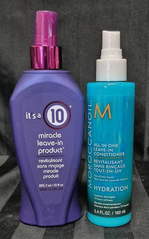 [See Desc] 2 Leave-In Hair Products: It's A 10 Miracle Leave-In Product 295 mL & Moroccanoil Hydration All In One Leave-in Conditioner 160mL