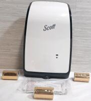 New in Box Scott Electronic Cassette Dispenser | Includes 3 Alkaline Batteries, Instruction Manuals & Alcohol Prep Pads