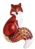 Lovely Rhinestone Accents Enamel Fox Brooch Approximately 1.75&rsquo;&rsquo;
