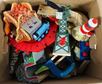 HUGE Box of 50+ Thomas the Tank Engine Train Set Parts, Includes Tracks, Characters, Scenery, and More!