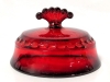 Vintage Ruby Red Glass Serving Dish with Lid - 5