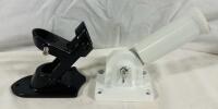 2 As-New Flag Holders, One Includes Anchors/Screws; Can Hold Poles up to Approx. 1&rdquo; Diameter