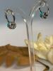 Marked S925 Demure Hoop Earrings with 3 Removable Charm Rings Slide in pierced Posts approximately .7&rsquo;&rsquo; Round - 4