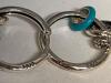 Marked S925 Demure Hoop Earrings with 3 Removable Charm Rings Slide in pierced Posts approximately .7&rsquo;&rsquo; Round - 5