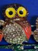Beautiful Colorful Rhinestone Enamel Owl Brooch Adult with two Owlets approximately 1.5 x 2.5&rsquo;&rsquo; - 6
