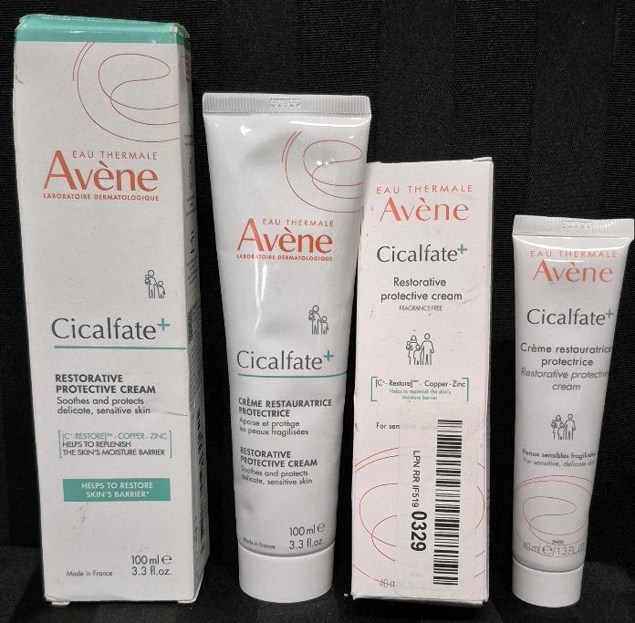 [See Desc] 2 Avene Restorative Protective Cream for Adults and Children Soothes & Protects Delicate Sensitive Skin 100mL Exp 09/2027 & 40mL Exp 07/2026