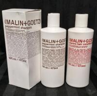 [See Desc] 2 Malin+Goetz Hair Shampoo & Conditioner - Peppermint Shampoo 473mL & Cilantro Hair Conditioner 473 mL