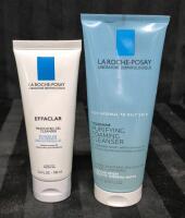 [See Desc] 2 La Roche-Posay Facial Cleasner - Medicated Gel Cleasner 100mL Exp 01/2026 & Toleriane Purifying Foaming Cleasner 200mL