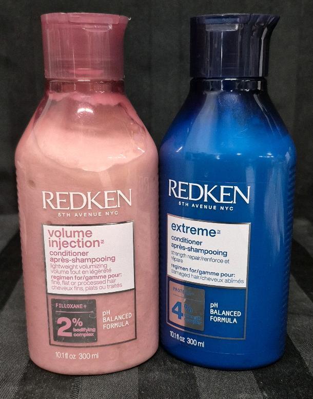 [See Desc] 2 Redken Hair Conditioning Products: Volume Injection Conditioner & Extreme Conditioner 300mL