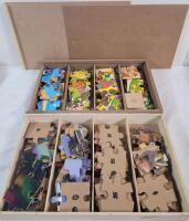 Two (2) Children's Wood Puzzles Boxes w/Multiple Puzzles in Each Box . Cannot Confirm if Complete or Not