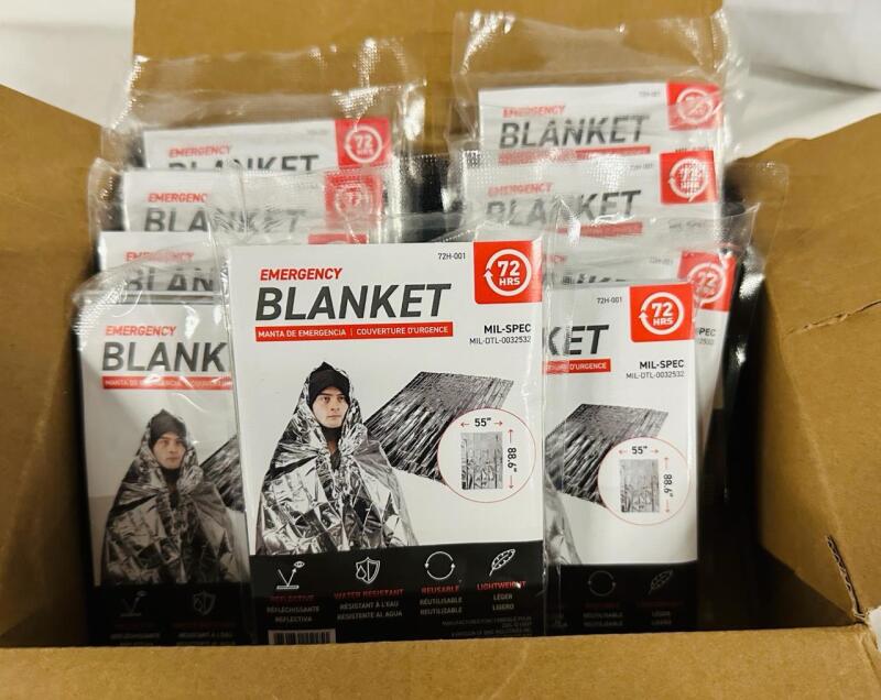 9 New Emergency Blankets, 88.6&rdquo; x 55&rdquo;