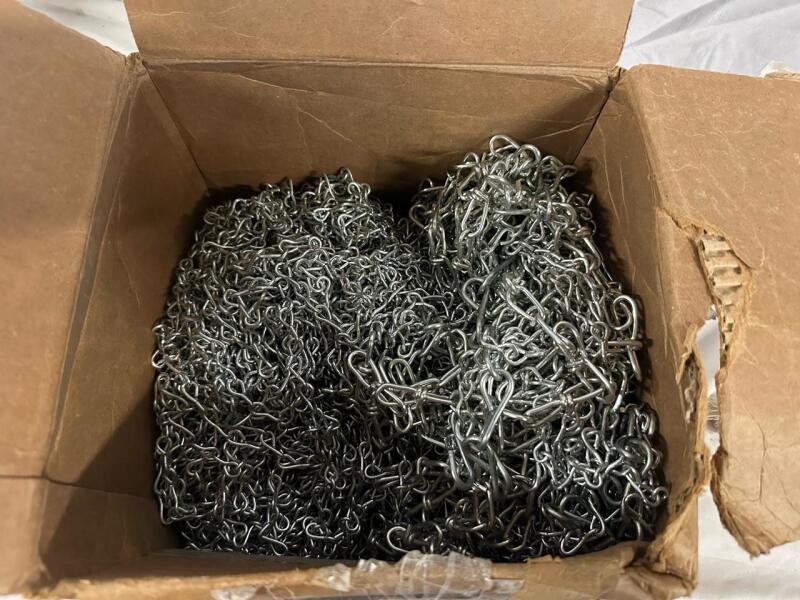 Box of Metal Split Chains; See Description for Sizes