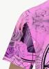 New Girls 9-10Y Wednesday Vibrant Print S/S T Shirt Purple Rose Vampire Characters Soft Round Neck Shirt Machine Washable, Durable Print Stock Photos added 100% Polyester - 3