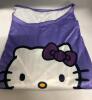 New Women&rsquo;s Size XL Hello Kitty Printed Purple Pajama Set Casual Crew Neck Top and Comfortable Shorts 95% Polyester 5% Elastane Machine Wash Stock photos added - 5