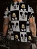 New Size Large Disney Men's Mickey Mouse Graphic T-Shirt | Black & White Checkered Design with Colorful Mickey Faces Casual Short Sleeve Polyester Machine Wash stock photos added - 2