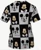New Size Large Disney Men's Mickey Mouse Graphic T-Shirt | Black & White Checkered Design with Colorful Mickey Faces Casual Short Sleeve Polyester Machine Wash stock photos added - 5