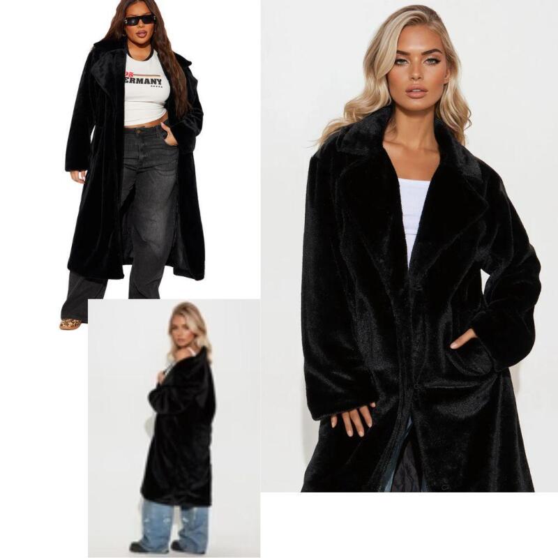 New Size Sm Ashley Faux Fur Trench Coat