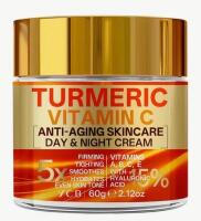 New 60g 5x Firming Turmeric Vitamin C Day & Night Cream Hydrates with Hyaluronic Acid, Retinol, Collagen, Vitamin E, Non-Greasy Hyaluronic Acid Serum ex: 2028/05/27 stock photos added