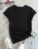 New Size M Pocket Cat Print Women&rsquo;s Short Sleeve Round Neck Pocket Cute Pocket Cat Pattern Sweat Absorbent, Breathable 92% Polyester 8% Elastane Machine Wash stock photos added - 4