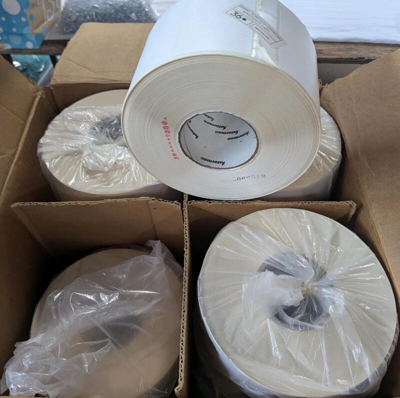 8 New Intermec technologies Thermal Sensitivity Label Rolls. Labels measure 2.5" by 4