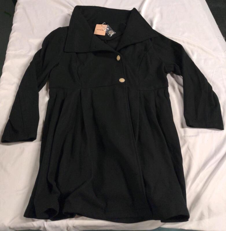 New Size US 14-16 Woman's BloomChic High Collared Peacoat