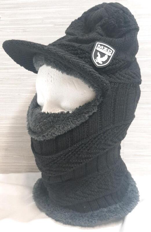 New Outdoor Knit Mask with Brim Cap