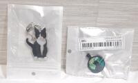 2 New Cat Themed Acrylic Charms