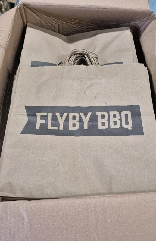 200 New Flyby BBQ Paper Bags 14.5x 9x 16.25"