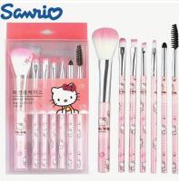 Hello Kitty 7pcs Makeup Brush Set Cute Pink set- cute Hypoallergenic Bristles Blush, Eyebrows, Lips and Eyeshadow Approximately 5.5&rsquo;&rsquo; Stock photos added