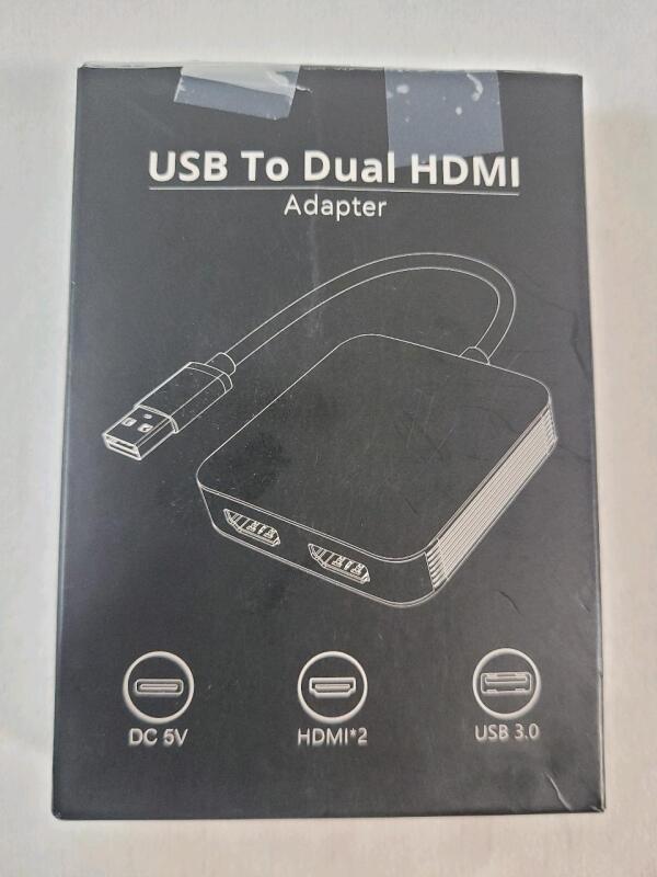 As New - USB to Dual HDMI Adapter .
