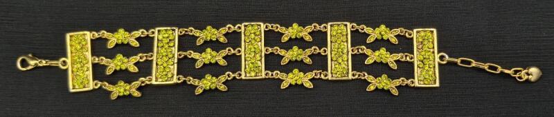 Stunning Green Stones 7.5" Bracelet