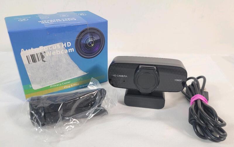 AutoFocus HD 1080p Video Webcam . Video Call , Wide View , Auto-Focus , Built-in Mic , Plug and Play .