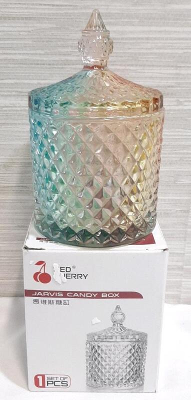 New Red Cherry Jarvis Candy Jar | Measures 5&frac12;" Tall, 3" Wide