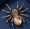 Elegant Spider Brooch Luxurious Alloy with Red & Black Inlay Accents, Sparkling Rhinestones Approximately 2.4 x 2&rsquo;&rsquo; stock photo added - 4