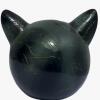 New Modern Black Cat Head Statue Elegant Marble-like Glossy Resin Sculpture with Golden Eyes & Black Marble Texture Approximately 3.15 x 3.15&rsquo;&rsquo; stock photos added - 6