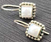Vintage India Stamped 925 0.75" Drop Earrings