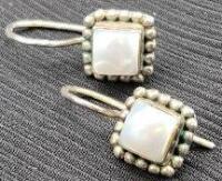Vintage India Stamped 925 0.75" Drop Earrings