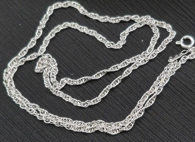 Vintage 20" Long Stamped Ster Chain Necklace