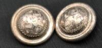 Vintage Stamped Sterling 925 Earrings Clip-ons 1" Diameter