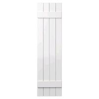 2 New Plygem 4-Board Closed Board and Batten Shutters. 15" x 47".