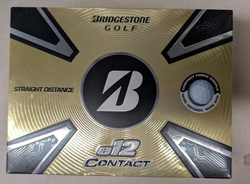 12 New Bridgestone Golf E12 Contact Gold Balls.